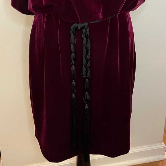 NWOT Berry Velvet Dress. Preserved for 10years, now certainly “One of a kind.” - Picture 4 of 5